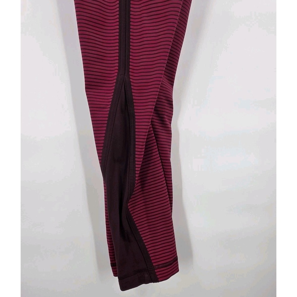 LULULEMON RUN PACE TIGHT LEGGINGS WOMENS SIZE 6 STRIPED MAROON RED 25" LUXTREME - Picture 14 of 16
